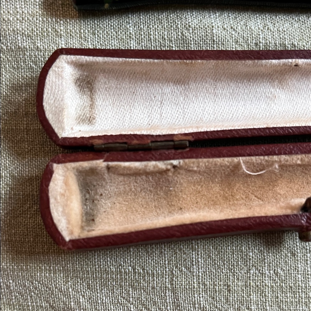 Vintage Cigarette Holder with Leather Case 1920-1930 Hand Painted Red Rose - Picture 8 of 13